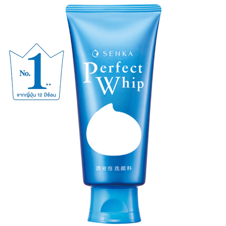 Senka  Perfect Whip 120g วิปโฟมอันดับหนึ่งจากญี่ปุ่น ฟองโฟมฟูนุ่มละเอียด ทำความสะอาดผิวให้สดใสเนียนนุ่มชุ่มชื่น