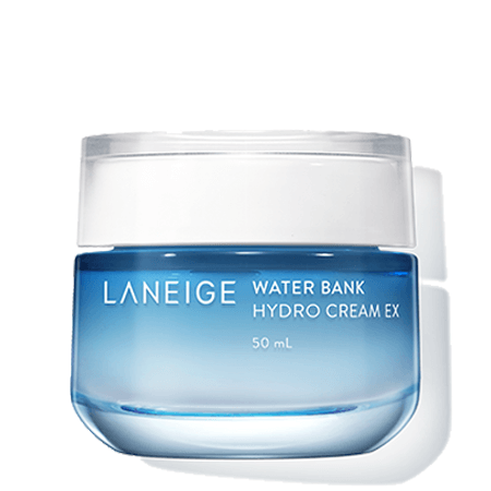 Laneige Water Bank Hydro Cream EX 50ml เจลบำรุงผิวสูตรน้ำที่ช่วยเพิ่มความชุ่มชื้นให้ผิวได้ยาวนาน เพื่อผิวที่แลดูอิ่มน้ำ โกลว์สวยสุขภาพดี