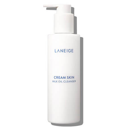 Laneige Cream Skin Milk Oil Cleanser 200 ml คลีนเซอร์ที่ผสานน้ำมันและน้ำนม ทำความสะอาดเมคอัพและขจัดเซลล์ผิวอย่างอ่อนโยน
