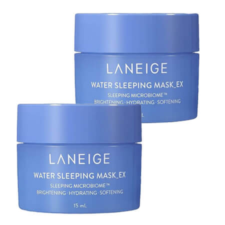 Laneige 1 ชิ้น ฟรี 1 ชิ้น !! Water Sleeping Mask EX 15 ml สลีปปิ้งมาส์กสูตรใหม่ ฟื้นฟูสมดุลผิว เสริมเกราะป้องกันผิวยามค่ำคืน พร้อมเผยผิวแลดูกระจ่างใสยามเช้า
