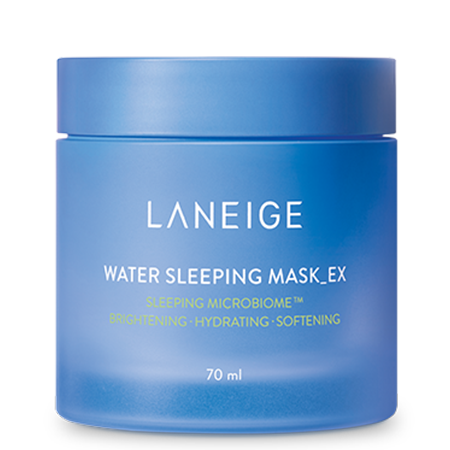Laneige Water Sleeping Mask EX 70ml สลีปปิ้งมาส์กสูตรใหม่ ฟื้นฟูสมดุลผิว เสริมเกราะป้องกันผิวยามค่ำคืน พร้อมเผยผิวแลดูกระจ่างใสยามเช้า