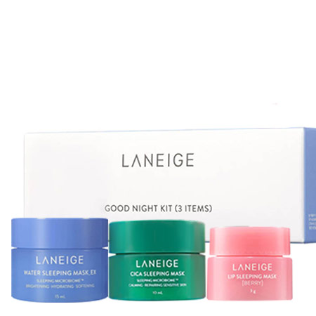 Laneige Good Night Kit EX (3 items) เซ็ตมาสก์บำรุงผิวยามค่ำคืน ปลุกความชุ่มชื่นคืนสู่ผิว ประดุจผิวได้รับการพักผ่อนอย่างเต็มที่ในทุกเช้า