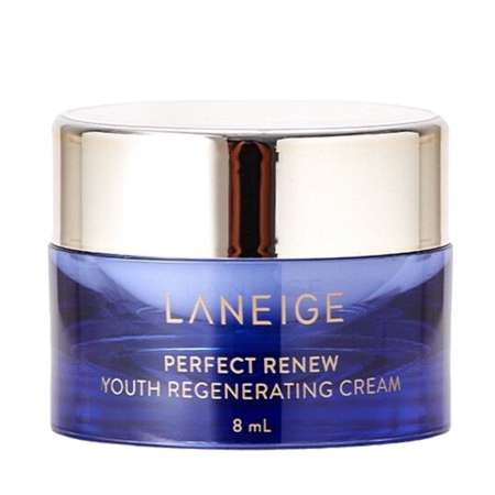Laneige Laneige Perfect Renew Youth Regenerating Cream 8ml ครีมบำรุงต่อต้านริ้วรอย เพื่อลดริ้วรอยแรกเริ่มที่ปรากฏให้เห็นบนผิว ให้คุณค่าสารอาหารบำรุงผิว เพื่อให้ผิวกระชับและเรียบเนียน