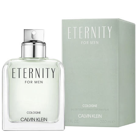 CK Calvin Klein Eternity for Men Fresh Cologne EDT 200ml โคโลญจน์ที่มีความทันสมัยและสนุกสนานสำหรับคู่รักสมัยใหม่ด้วยกลิ่นหอมที่ให้ความรู้สึกสดชื่นและเรียบง่าย ชวนให้นึกถึงคลื่นลมทะเลที่พัดโชย